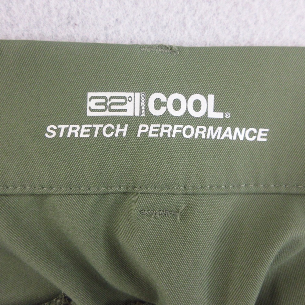 32 Degrees Cool Shorts Mens 34 Olive Green Performance Stretch Golf Casual - Picture 5 of 10